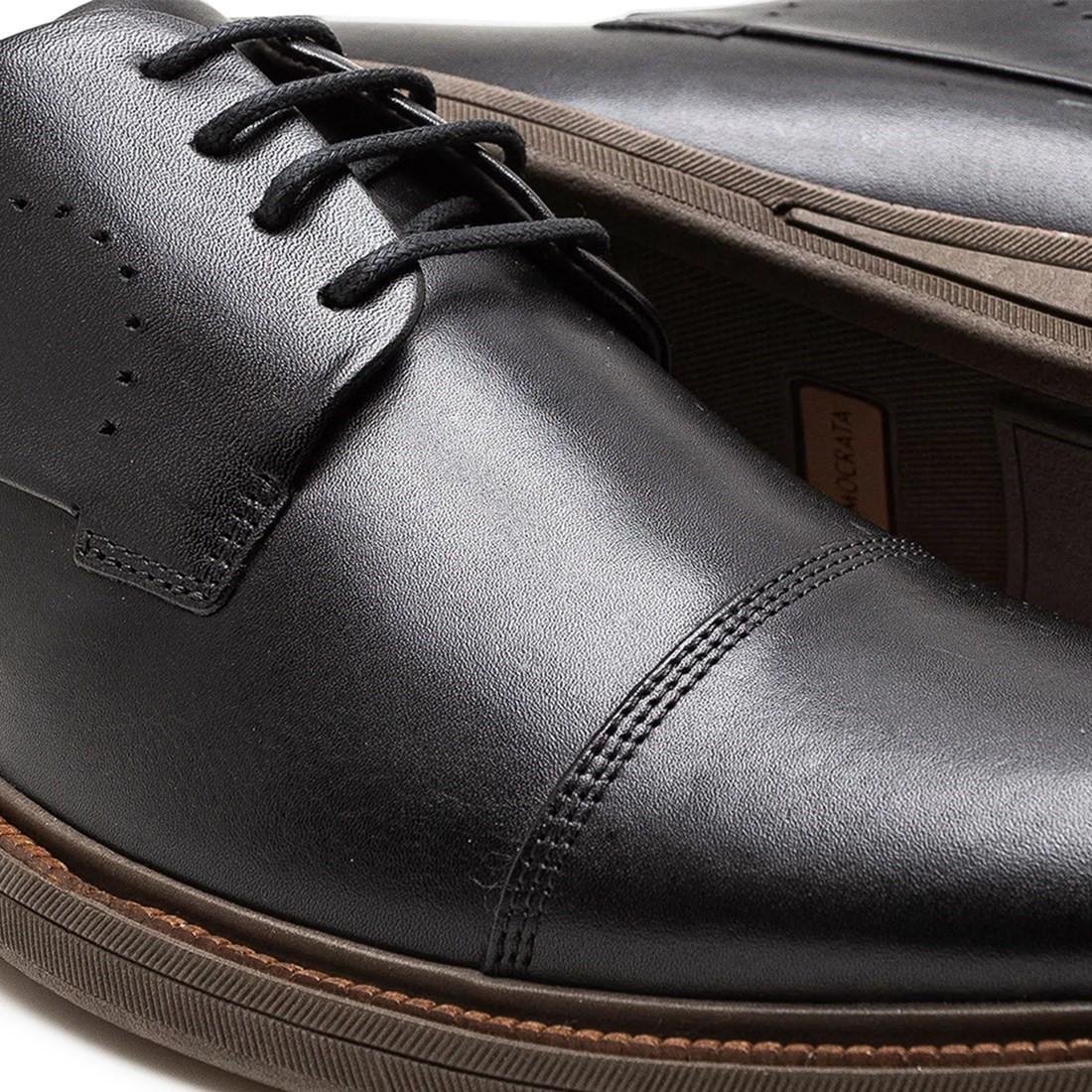 Sapato Social De Couro Democrata Masculino Metropolitan Bay 273101 Preto/Marrom 3