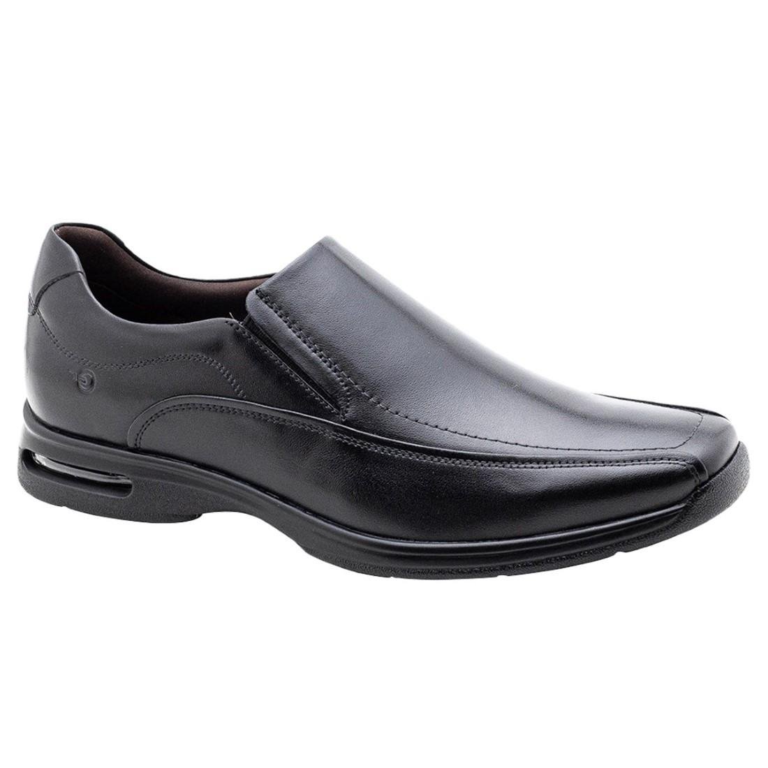 Sapato Social De Couro Democrata Smart Comfort Ar Spot 448027 Preto 2
