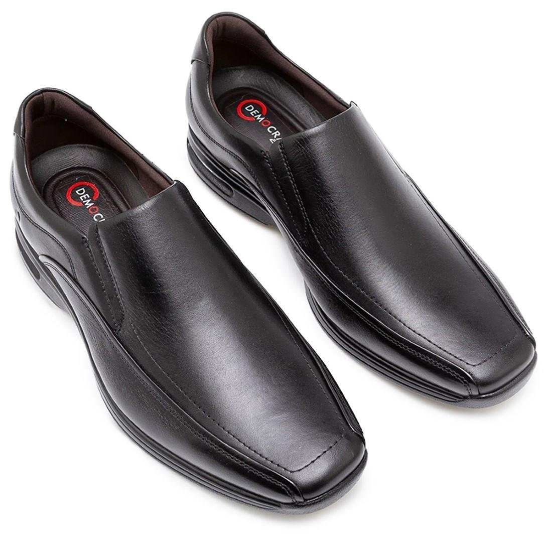 Sapato Social De Couro Democrata Smart Comfort Ar Spot 448027 Preto 3