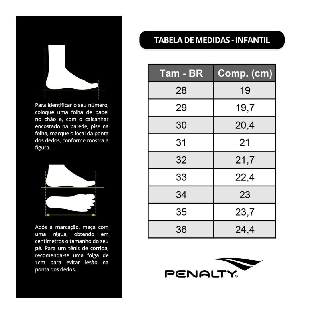 CHUTEIRA FUTSAL PENALTY STORM KIDS XXI Marinho/Coral 6