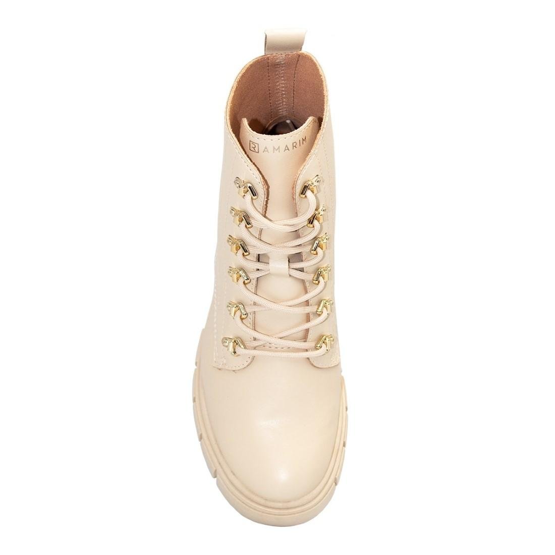 Bota Coturno Ramarim Feminina Casual 23-11122 Bege 3