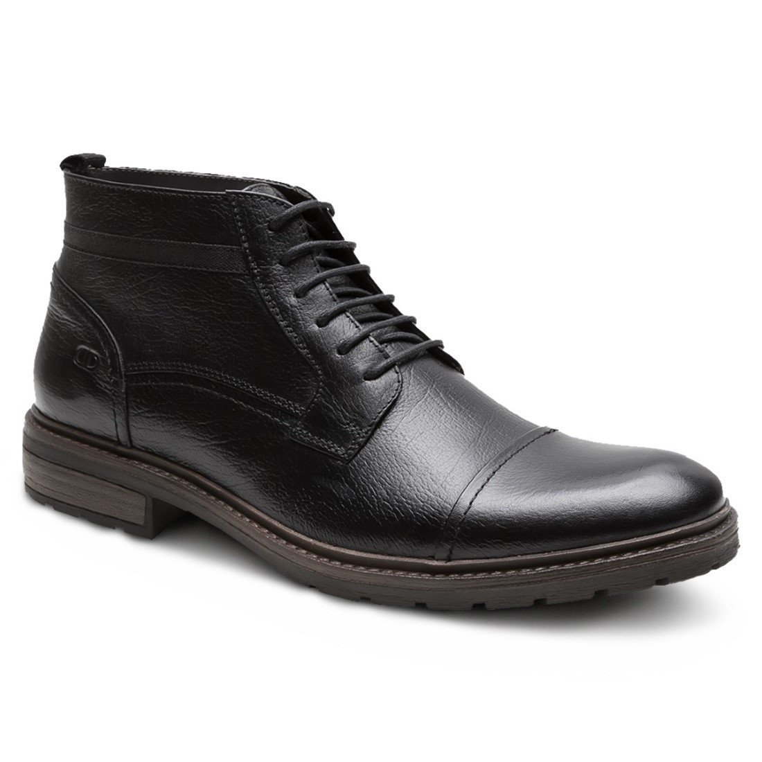 Bota Couro Democrata Masculina Garage Astro Cano Curto 301102 Preto 4