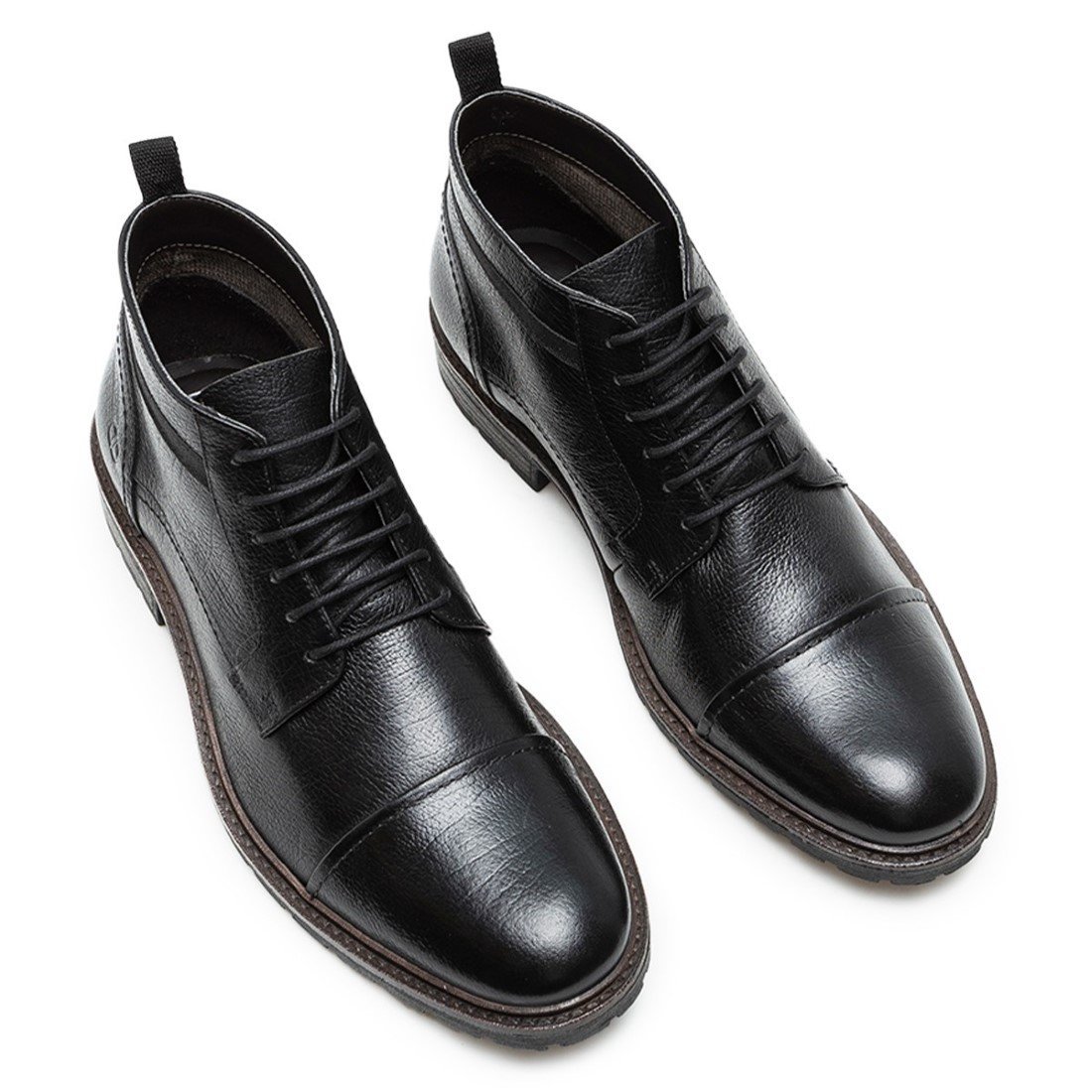 Bota Couro Democrata Masculina Garage Astro Cano Curto 301102 Preto 5
