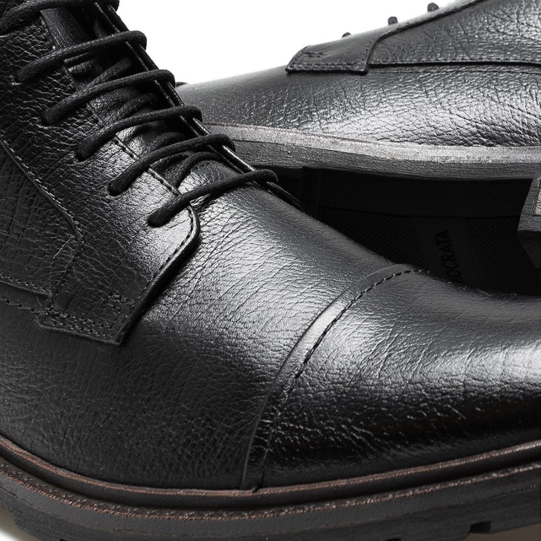 Bota Couro Democrata Masculina Garage Astro Cano Curto 301102 Preto 6