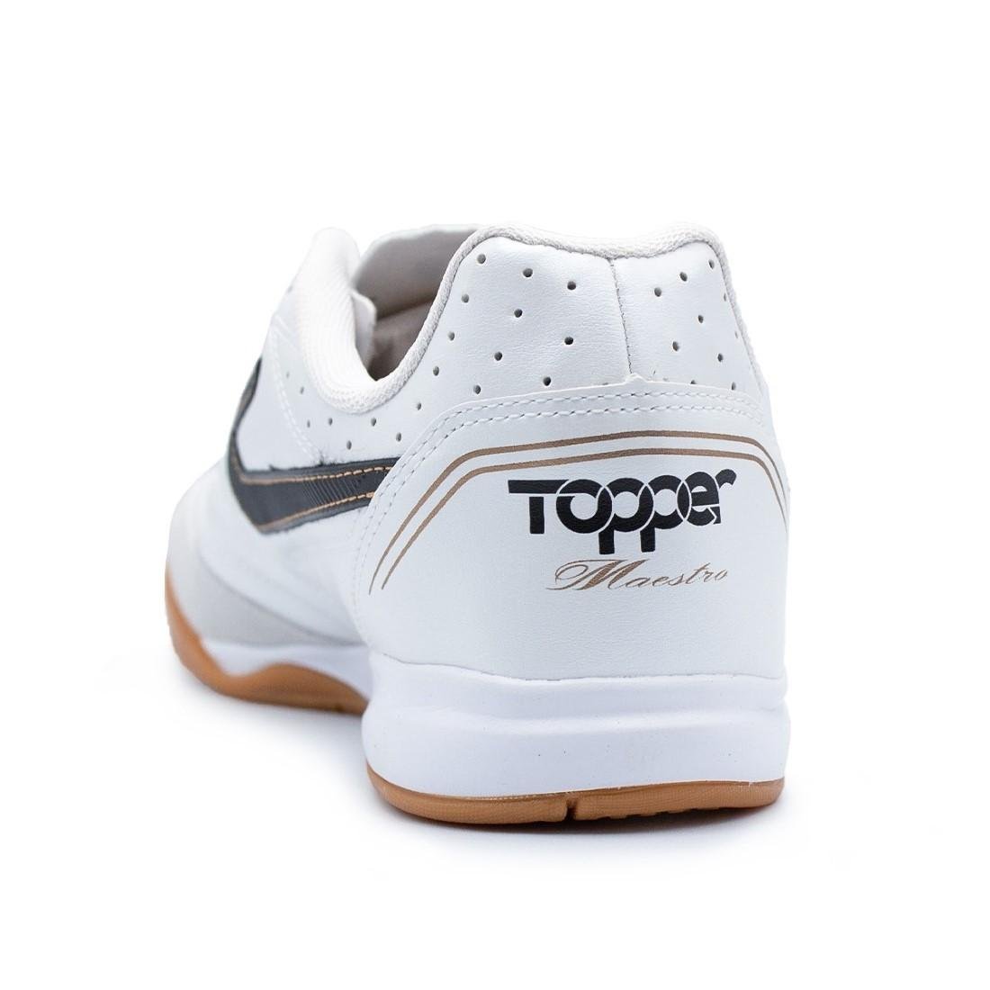 CHUTEIRA FUTSAL TOPPER MAESTRO TD IV Branco/Preto 4