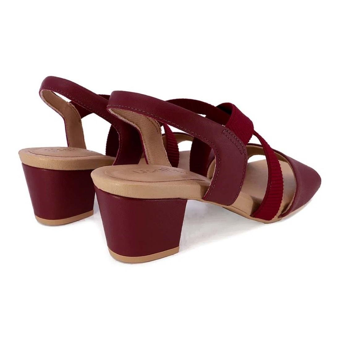 Sandália Usaflex Feminina Elástico Y8215 Vinho 4
