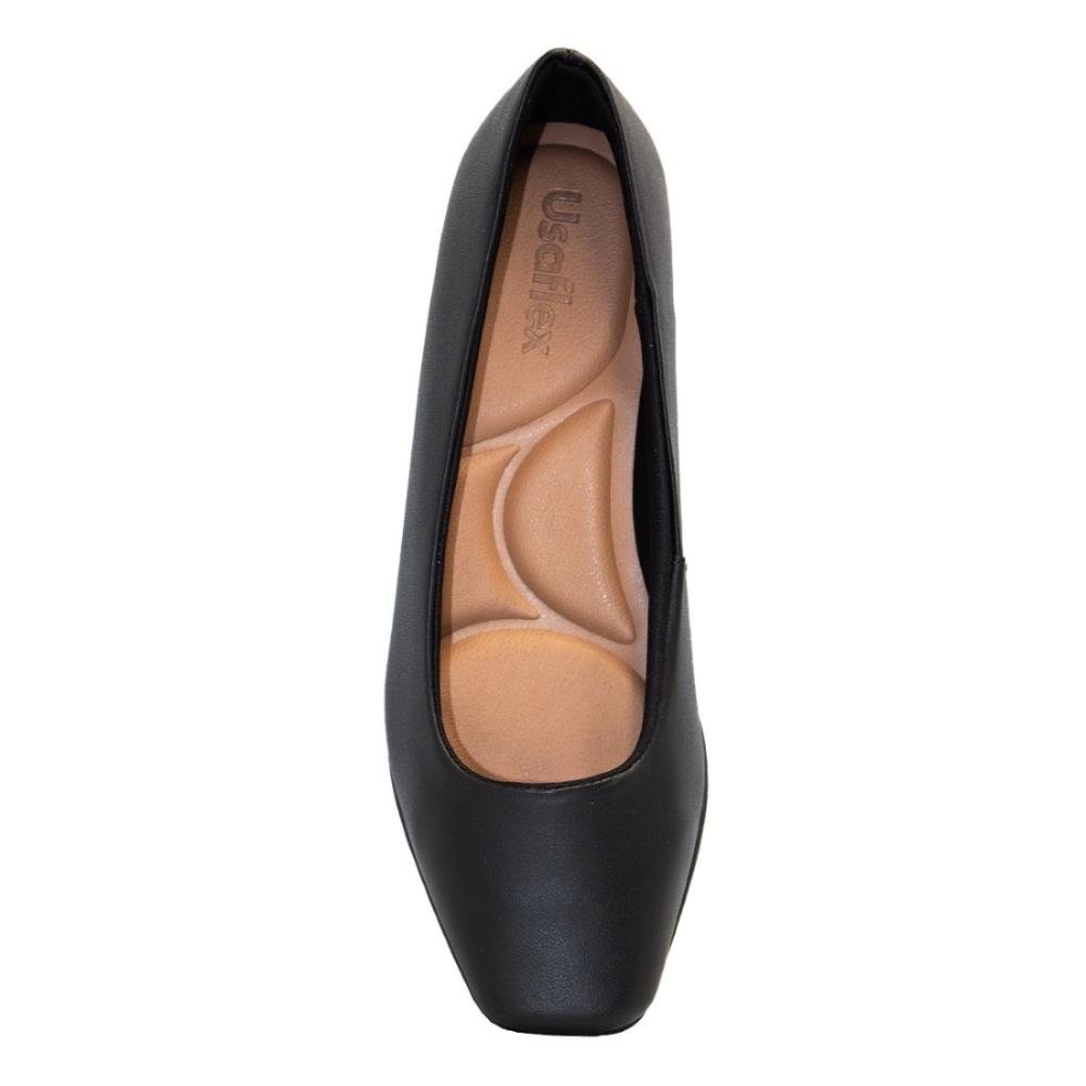 SAPATILHA USAFLEX FEMININA SALTO BAIXO AI1406 Preto 3
