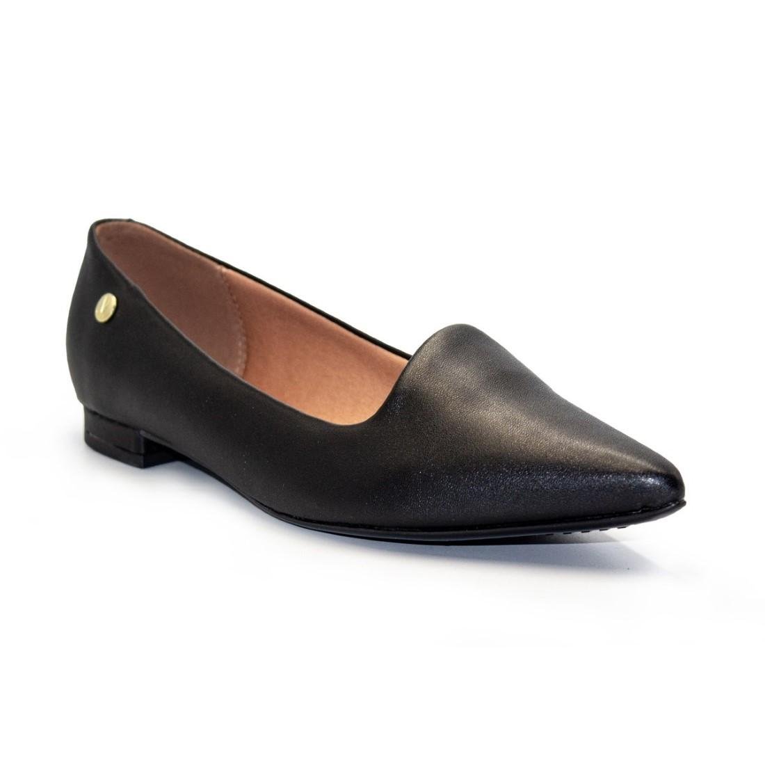 Sapatilha Vizzano Feminina Salto Baixo Bico Fino Pelica 1206.261 2
