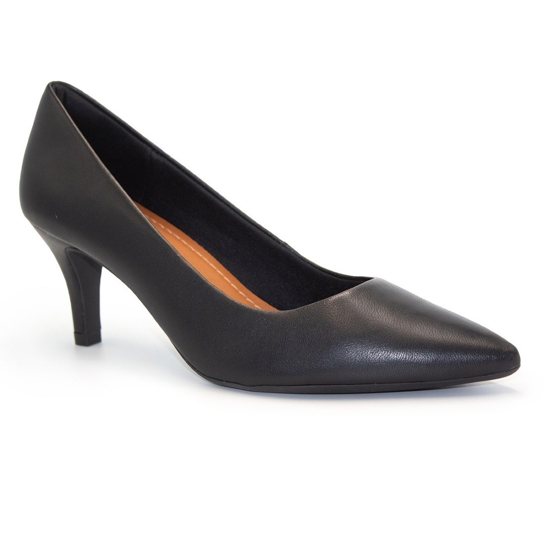 Scarpin Usaflex Feminino Casual Salto Fino Z7601 Preto 2
