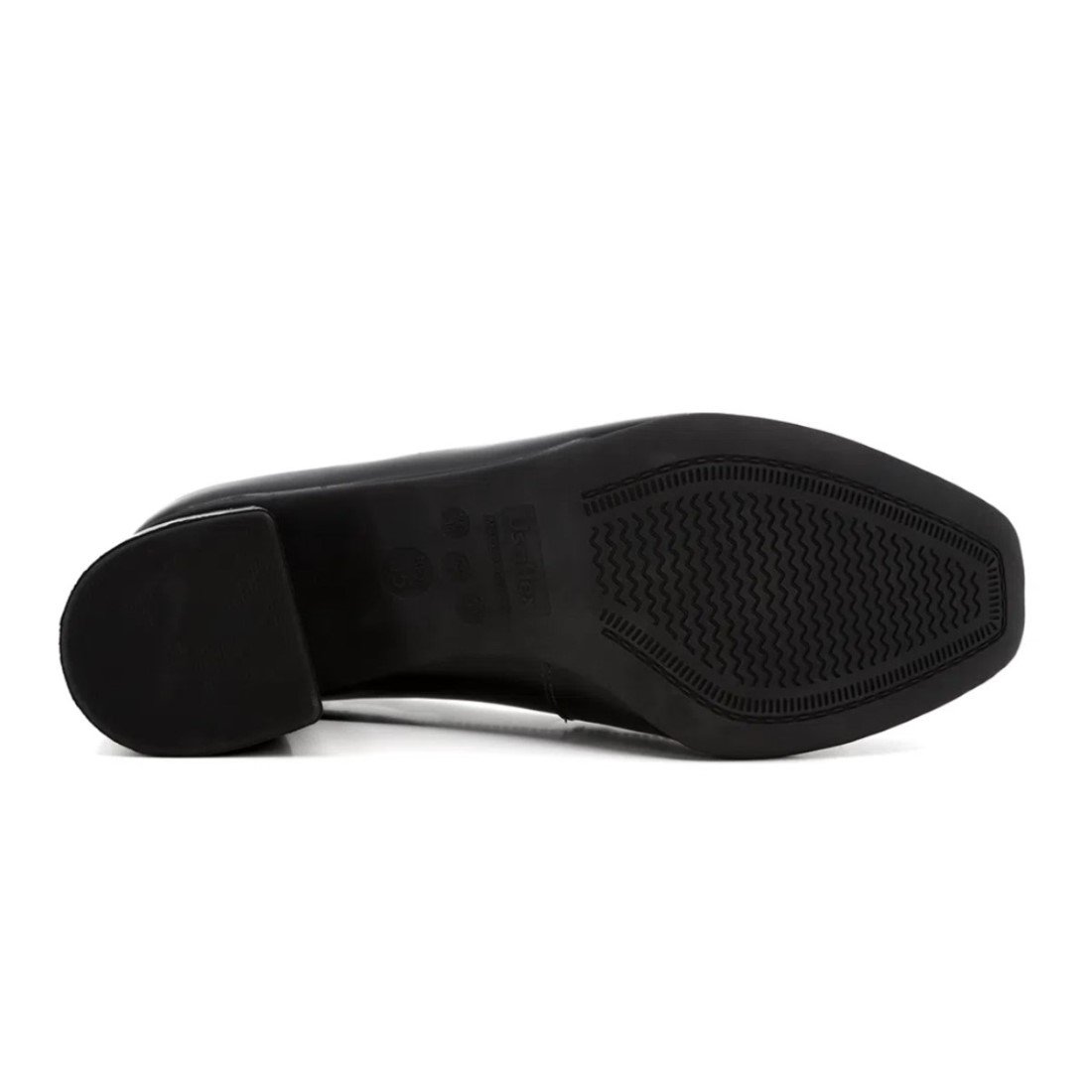 Scarpin Usaflex Feminino Salto Bloco Couro AC2522 Preto 5