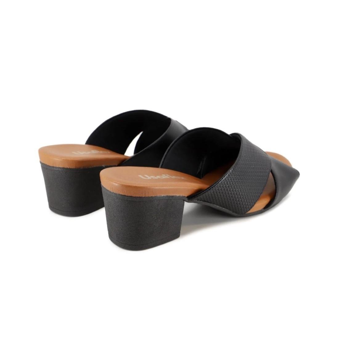 TAMANCO USAFLEX FEMININO SALTO BLOCO TEXTURIZADO AE3219 Preto 4