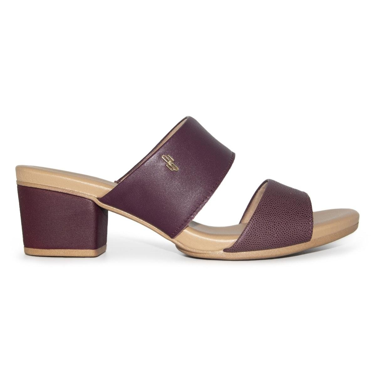 TAMANCO USAFLEX FEMININO SALTO BLOCO TRESSE AE3201 Roxo 1