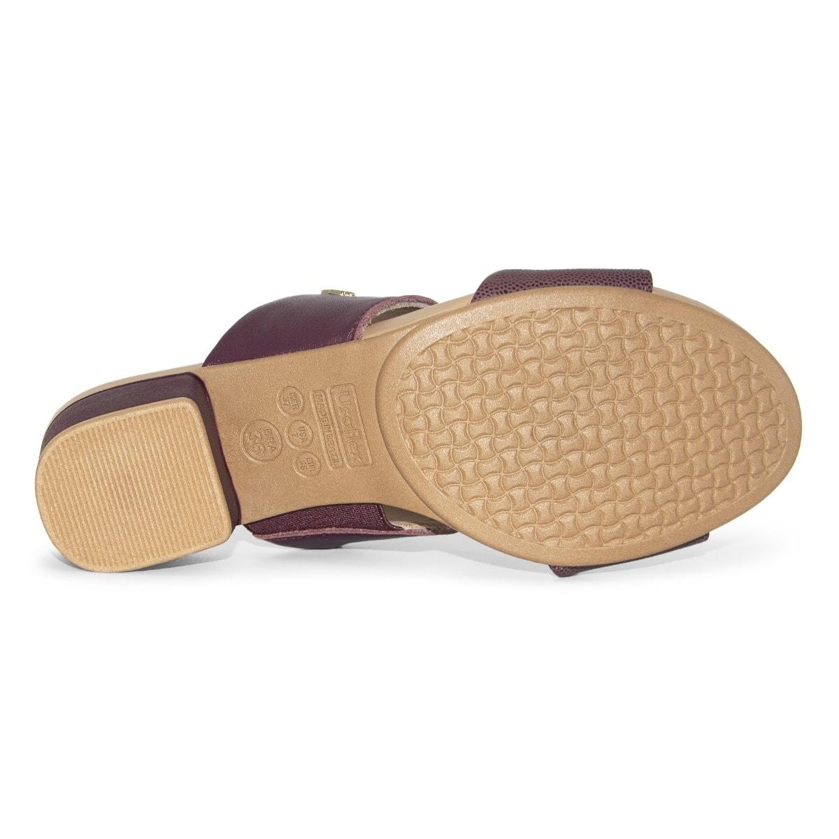 TAMANCO USAFLEX FEMININO SALTO BLOCO TRESSE AE3201 Roxo 5