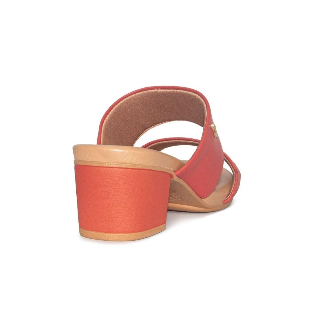 TAMANCO USAFLEX FEMININO SALTO BLOCO TRESSE AE3201 Laranja 4