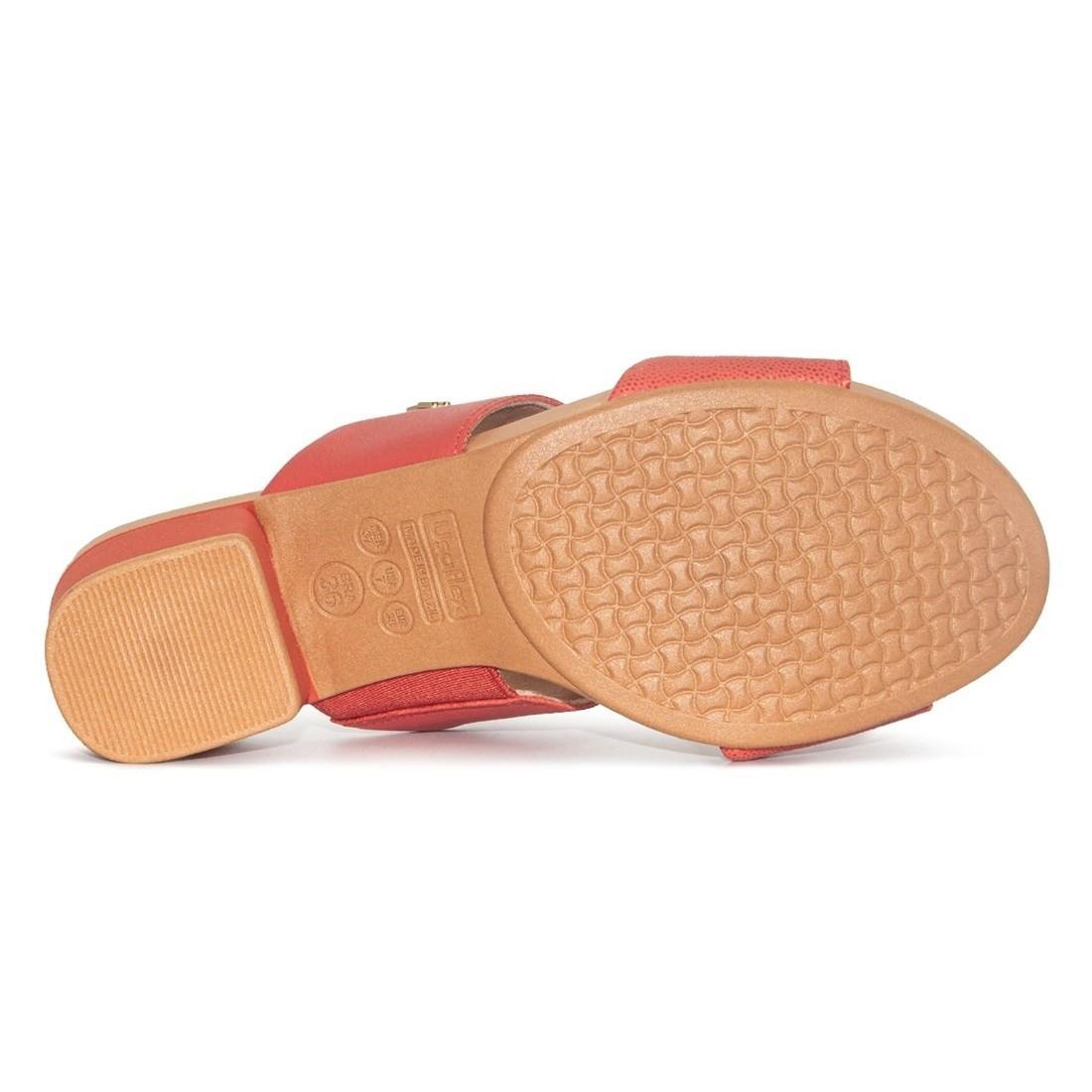 TAMANCO USAFLEX FEMININO SALTO BLOCO TRESSE AE3201 Laranja 5