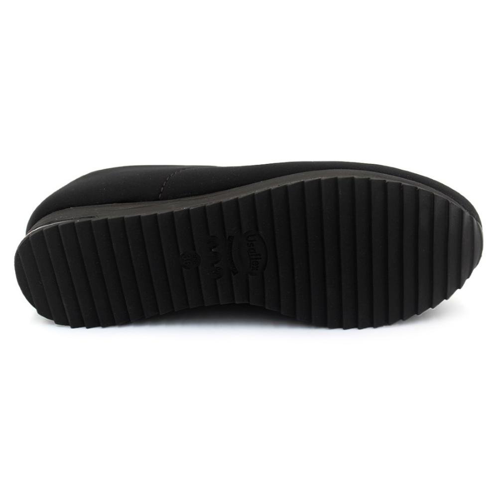 Tênis Usaflex Feminino Slip On Elastano UD21001 Preto 4