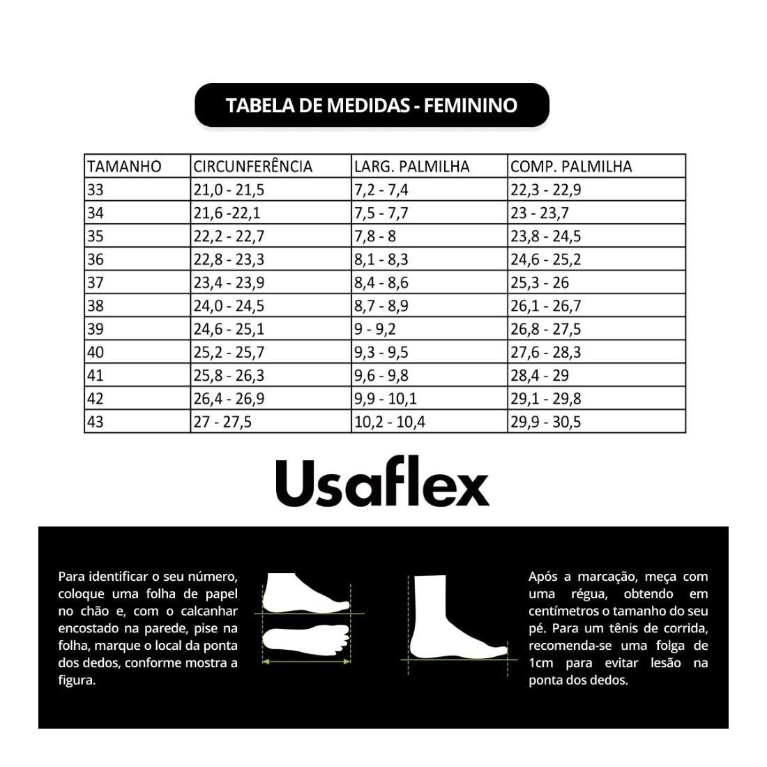 Tênis Usaflex Feminino Elastano Detalhe Elástico AI3404 Vinho 6