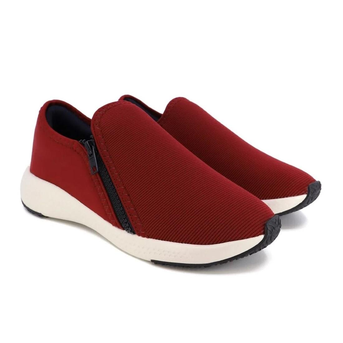 TÊNIS USAFLEX FEMININO ZÍPER ELASTANO AH1617 Vermelho 2