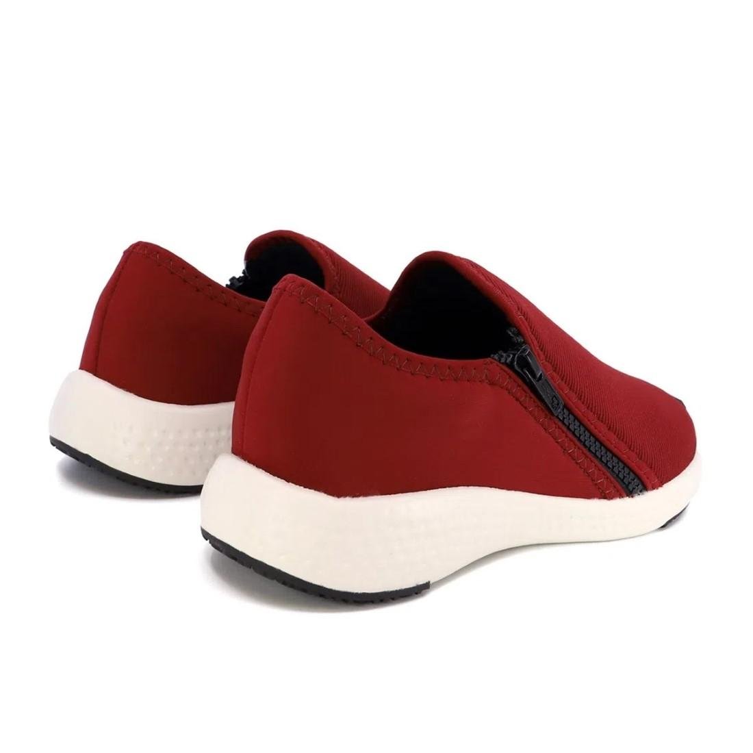 TÊNIS USAFLEX FEMININO ZÍPER ELASTANO AH1617 Vermelho 4