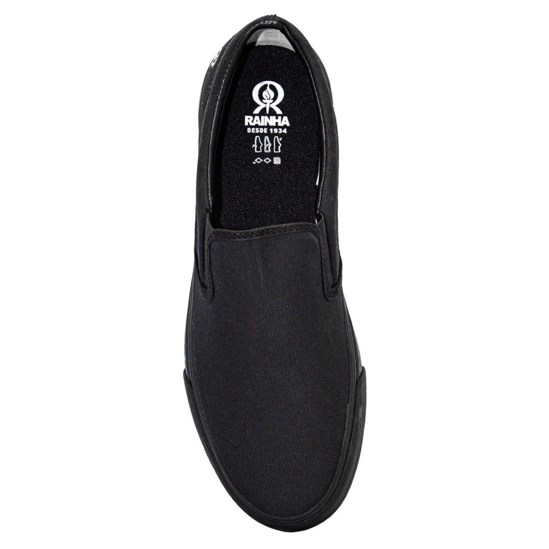 Tênis Rainha Slip On Unissex Iate III Casual RA0239 Preto 3