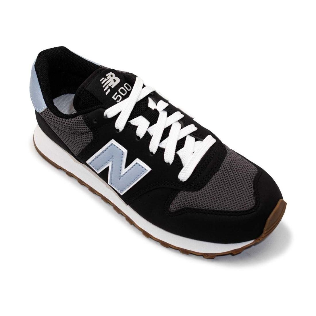 Tênis New Balance Feminino 500 V2 Casual Preto/Azul Claro 2
