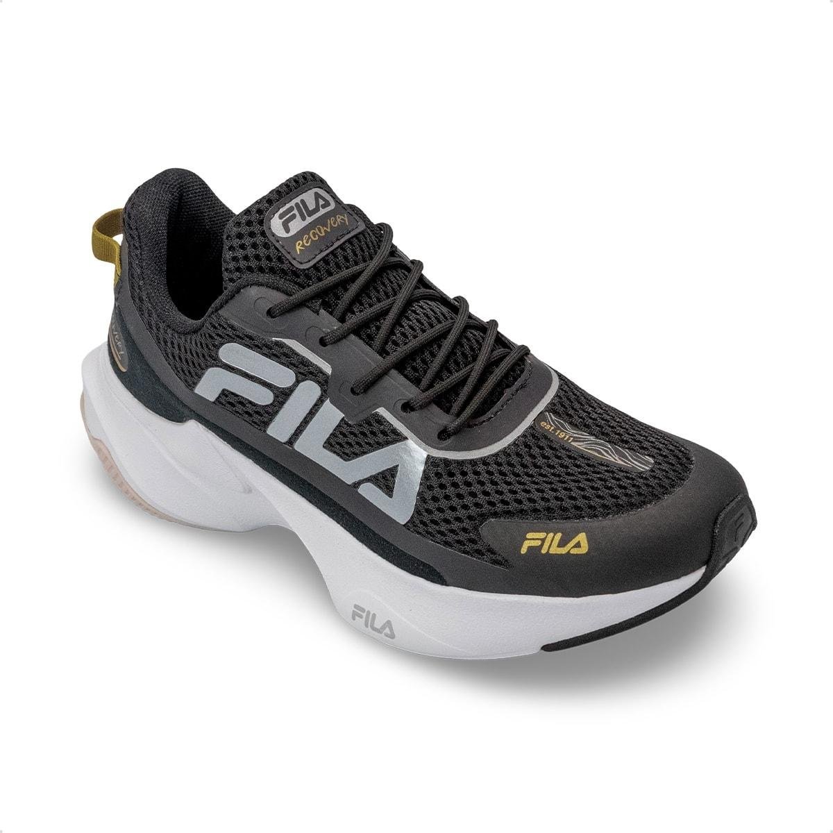 Tênis Fila Feminino Recovery Preto/Dourado 2