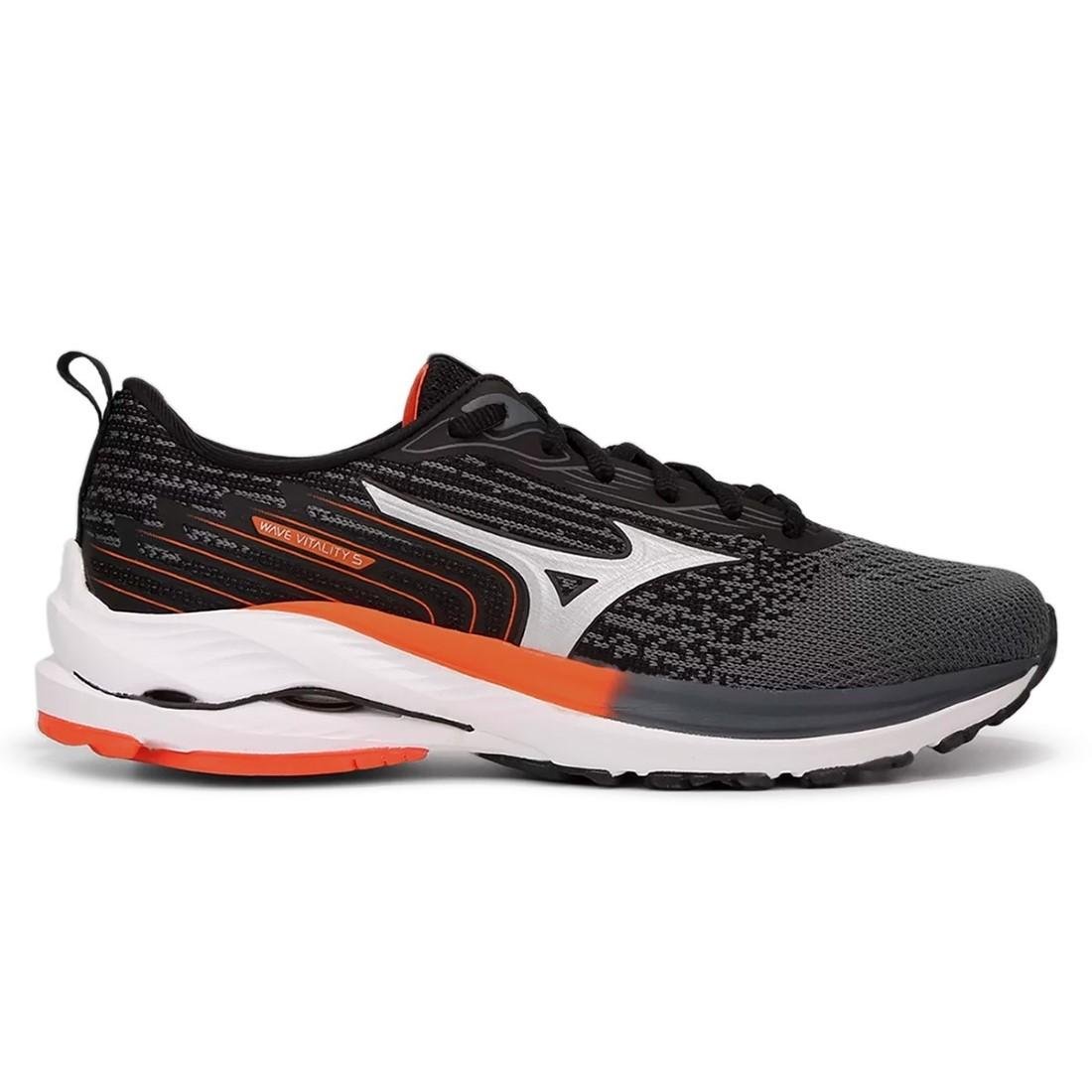 Tênis Mizuno Unissex Wave Vitality 5 Corrida Cinza