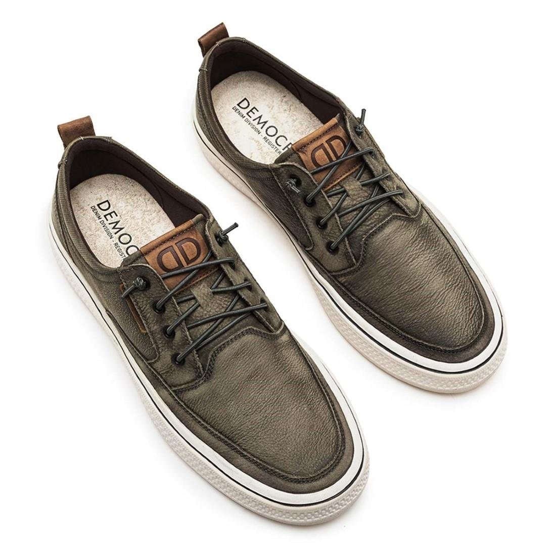 Tênis De Couro Democrata Masculino Denim Fender 290202 2