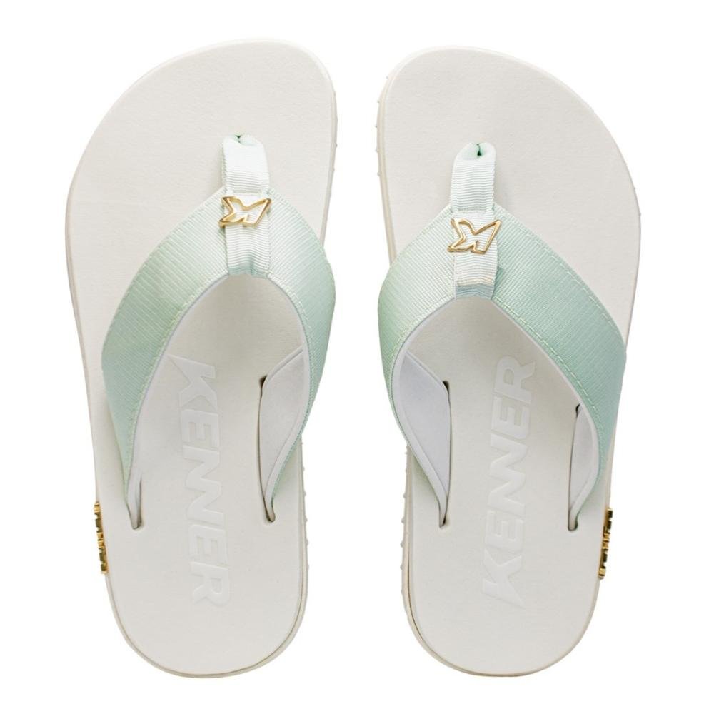 Sandália Kenner Kivah Branco/Verde Claro 1