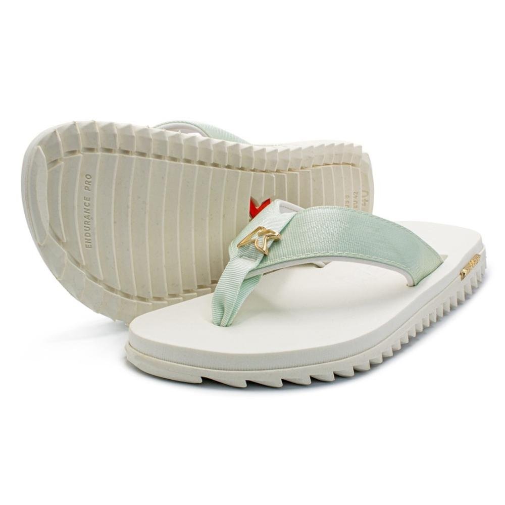 Sandália Kenner Kivah Branco/Verde Claro 2