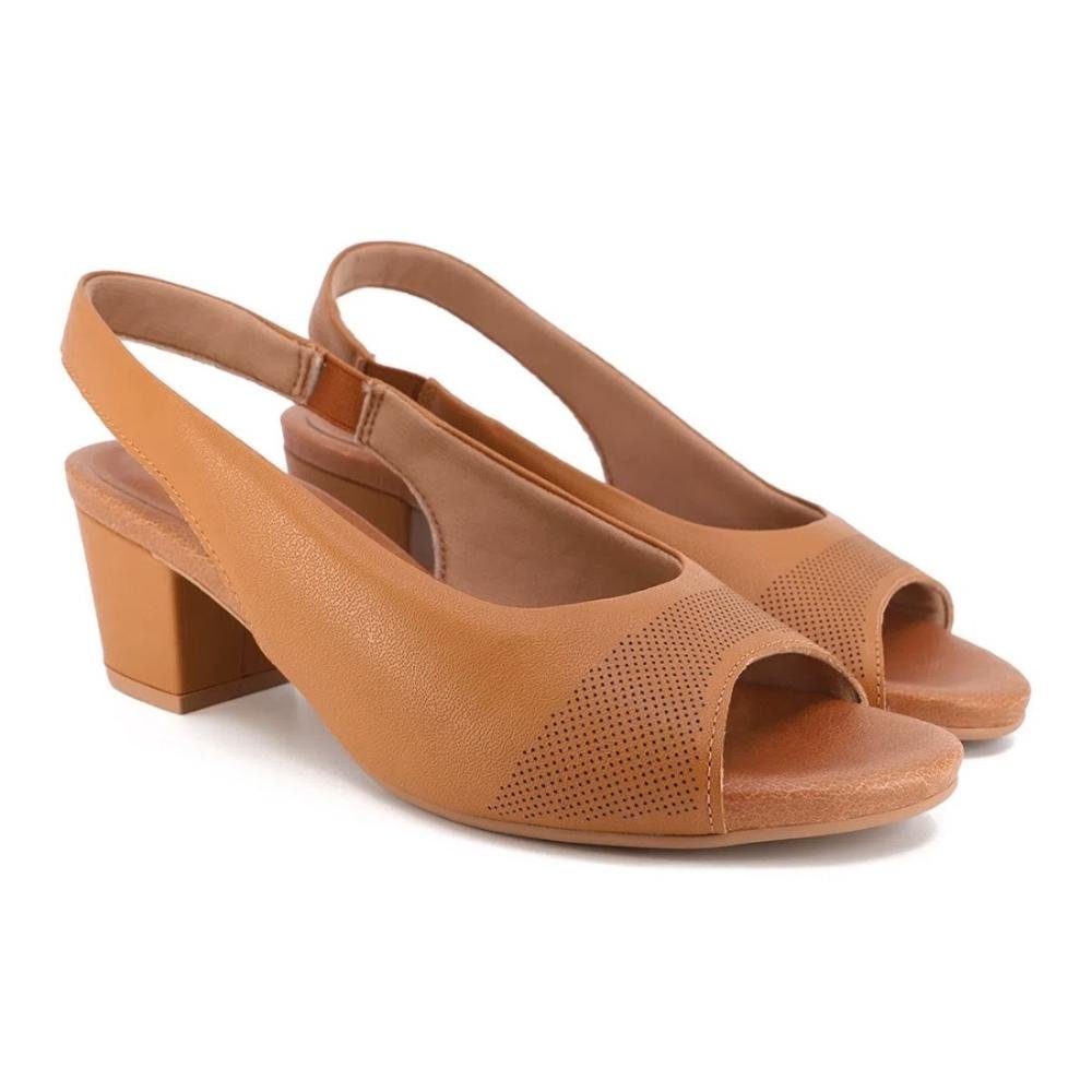 Sandália Slingback Usaflex Feminina Couro Laser Y8214 Multicores 2