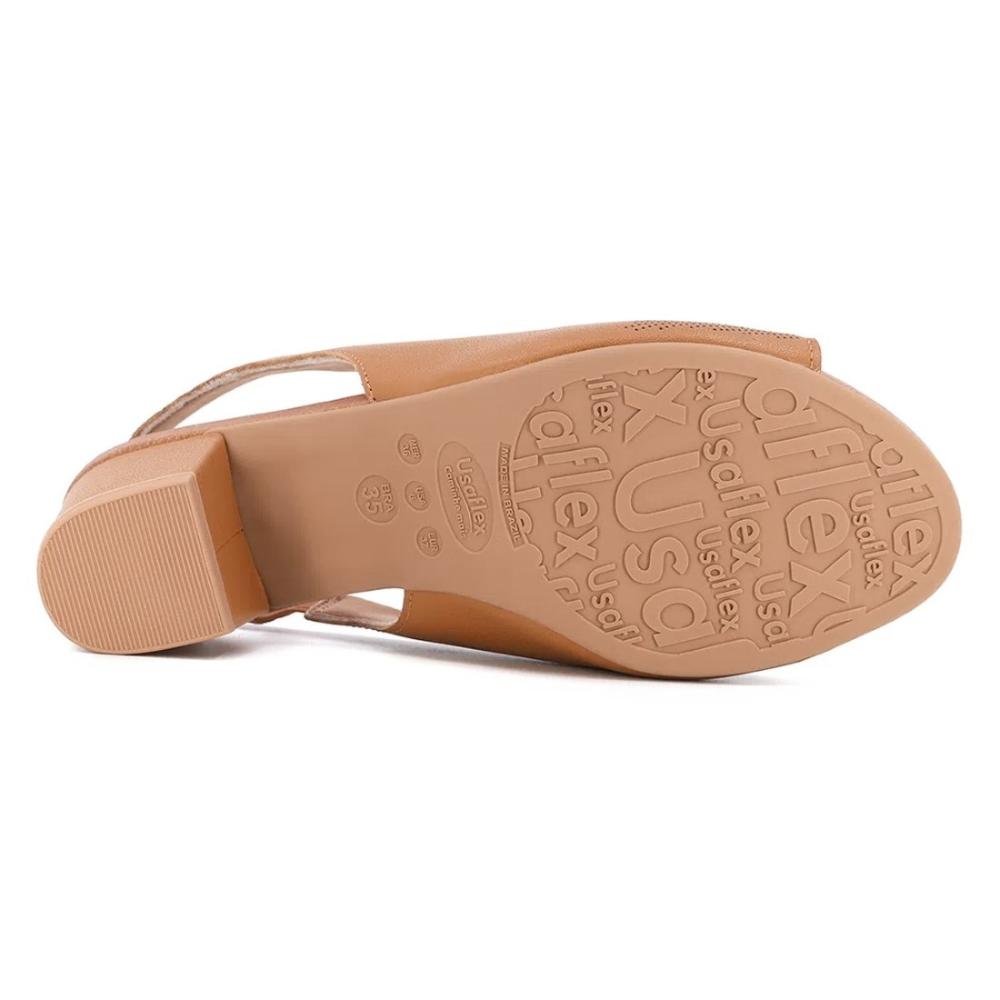 Sandália Slingback Usaflex Feminina Couro Laser Y8214 Multicores 5