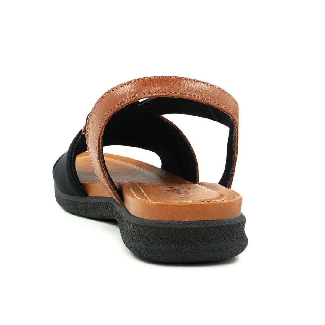 SANDÁLIA USAFLEX FEMININA PLATAFORMA AA3008 Preto/Marrom 4