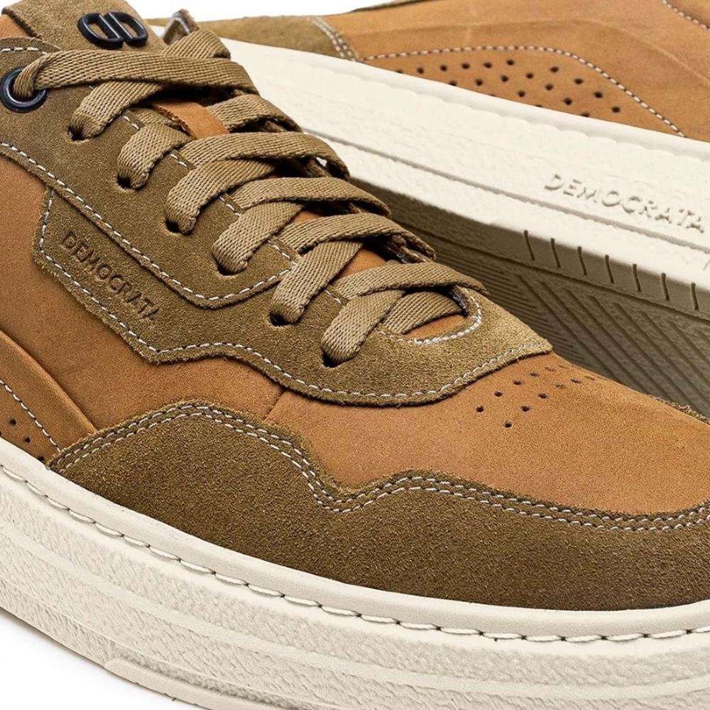 Tênis De Couro Democrata Masculino Denim Jake 240201 3