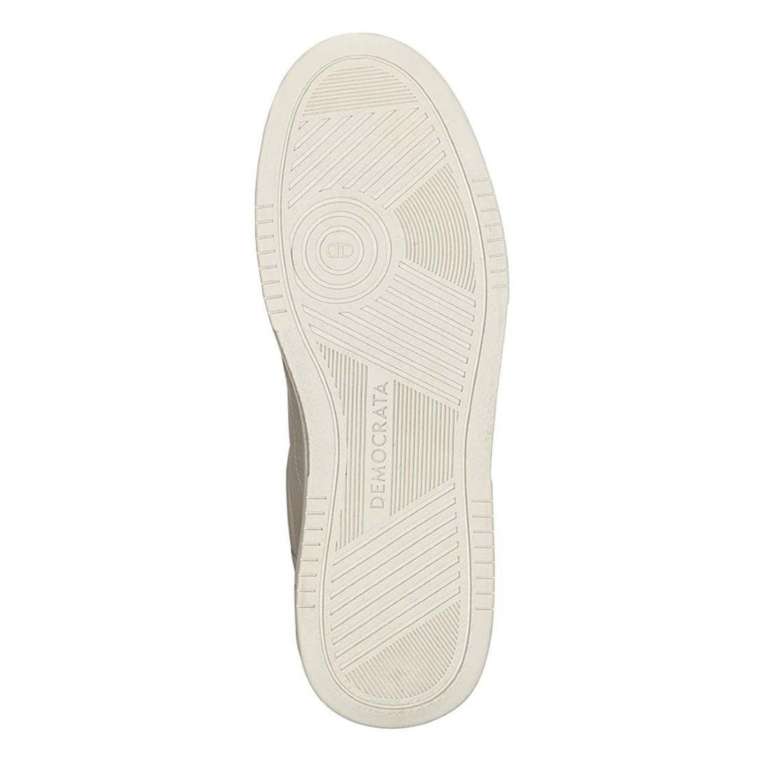 Tênis De Couro Democrata Masculino Denim Jake 240201 Bege 4