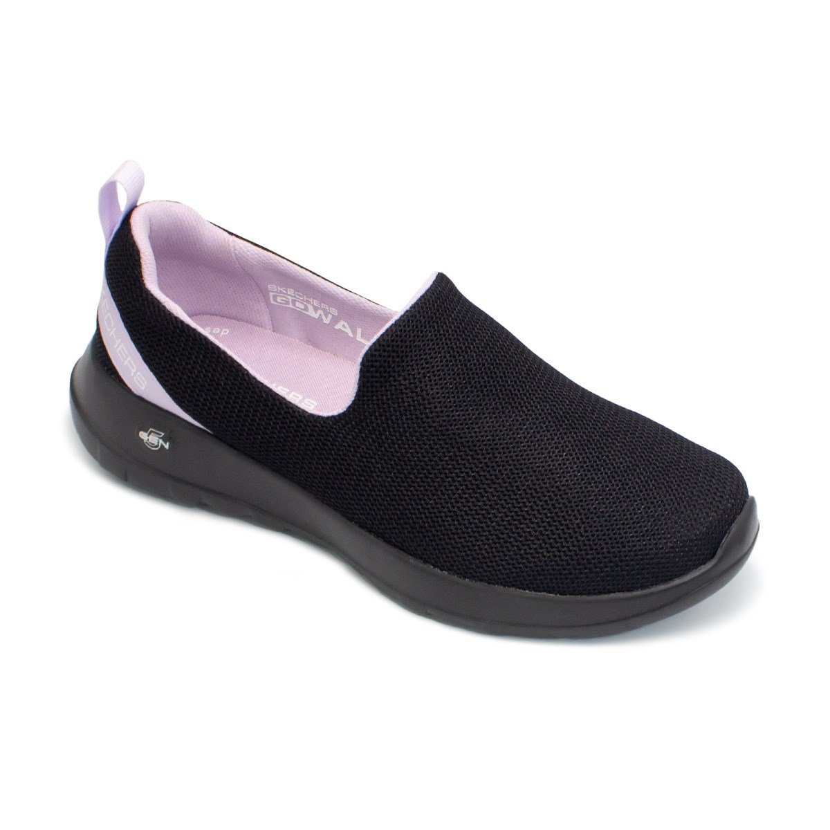 Tênis Skechers Feminino Slip On Go Walk Joy 896252BR Preto/Lilás 2