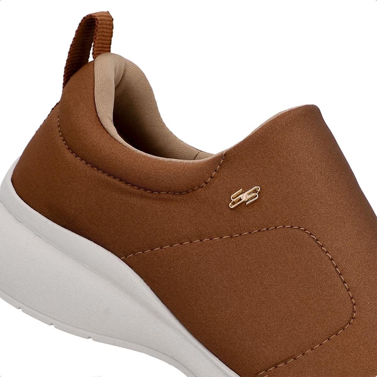 Tênis Usaflex Feminino Elastano Casual AB6416 Marrom 3