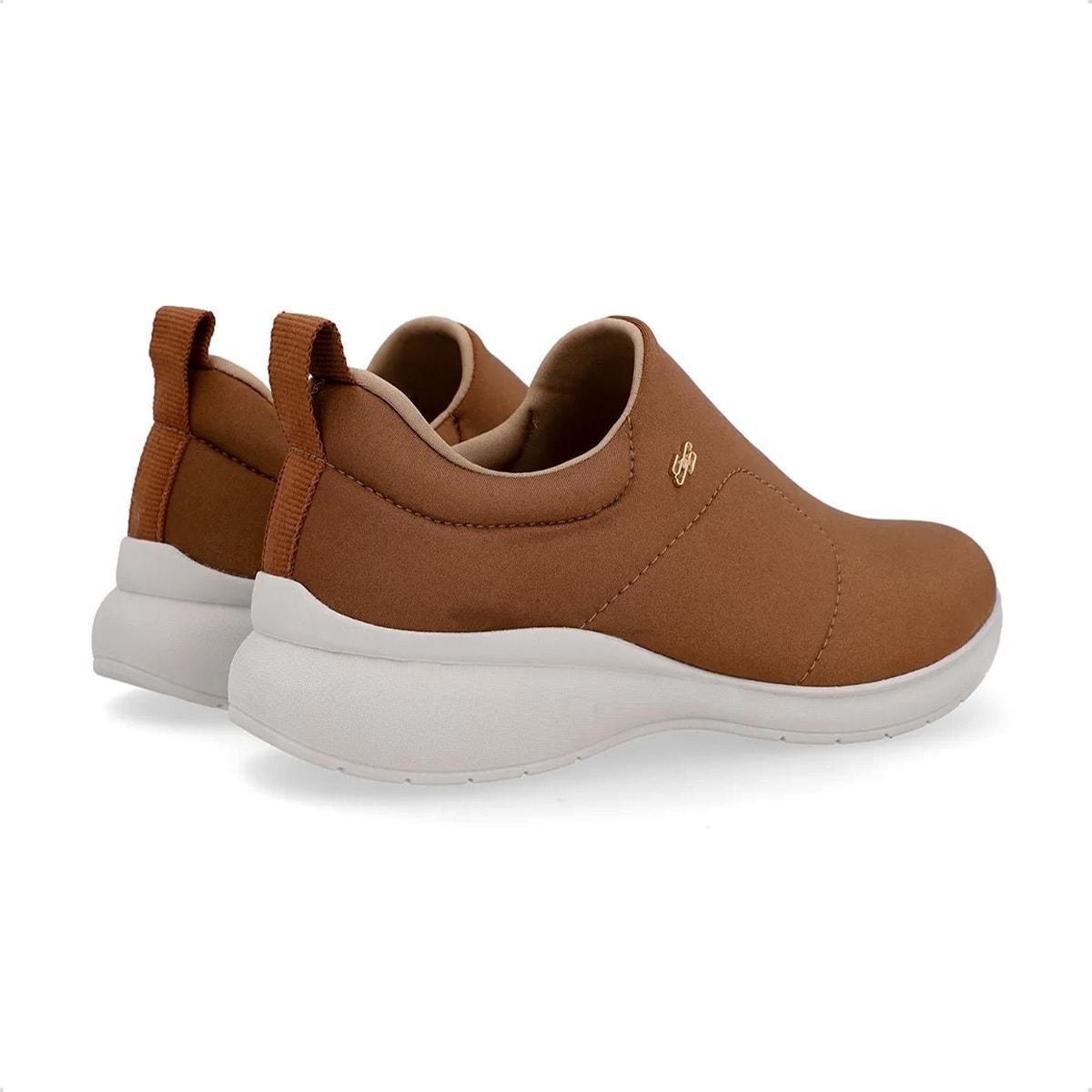 Tênis Usaflex Feminino Elastano Casual AB6416 Marrom 4