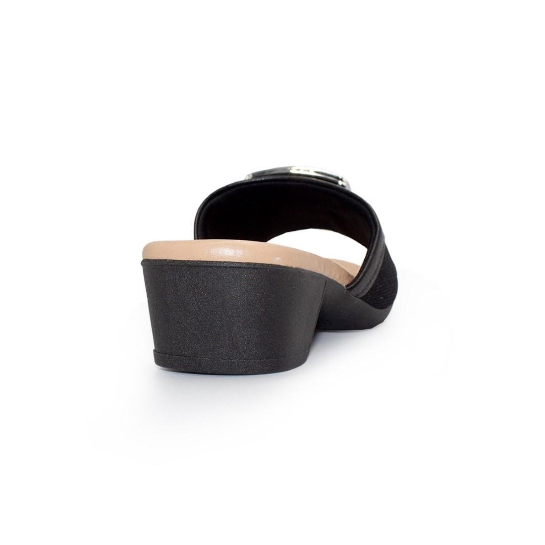Tamanco Usaflex Feminino Salto Bloco Casual MM0802 Preto 4