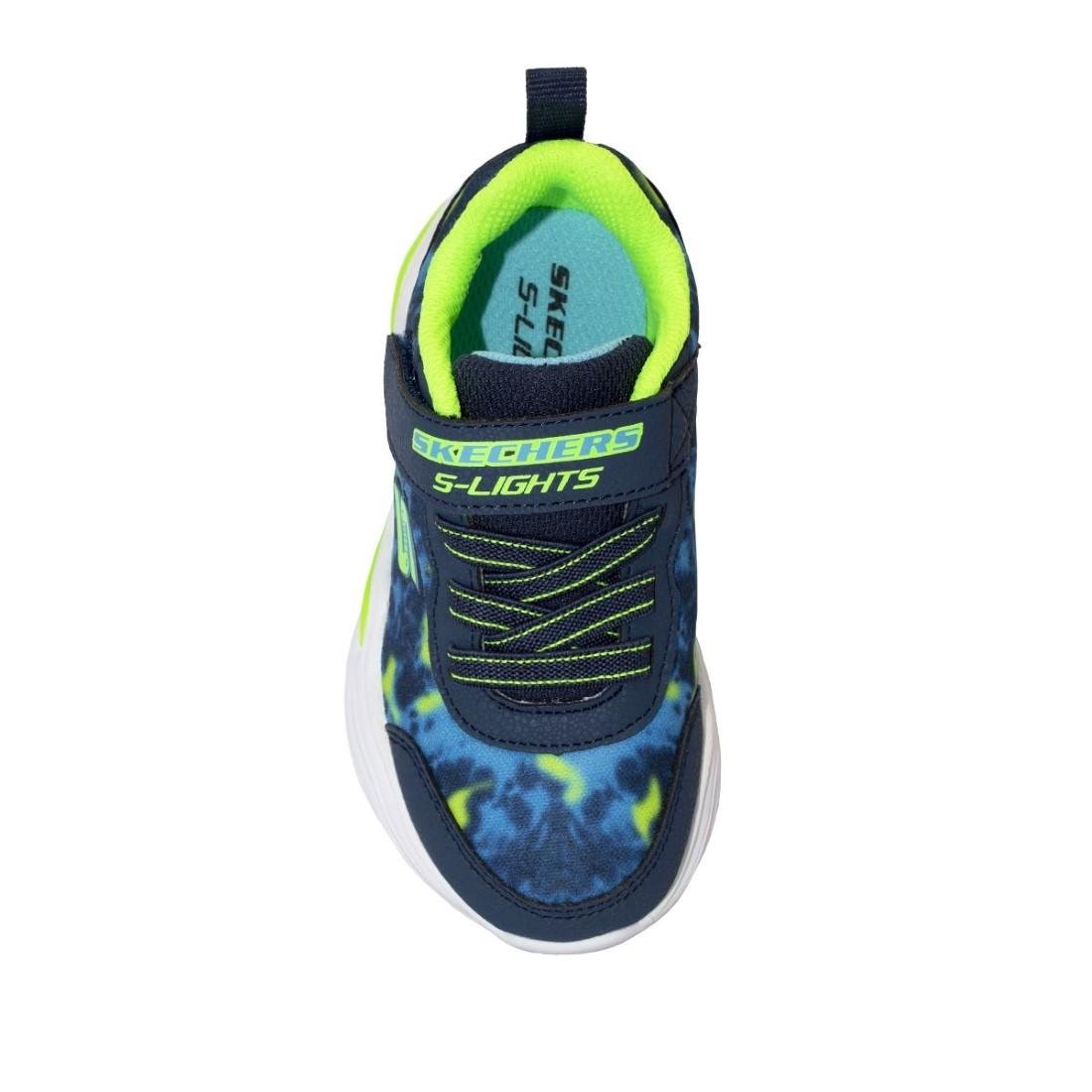 Tênis Skechers Infantil Erupters IV Rolden com Led Azul/Verde 3