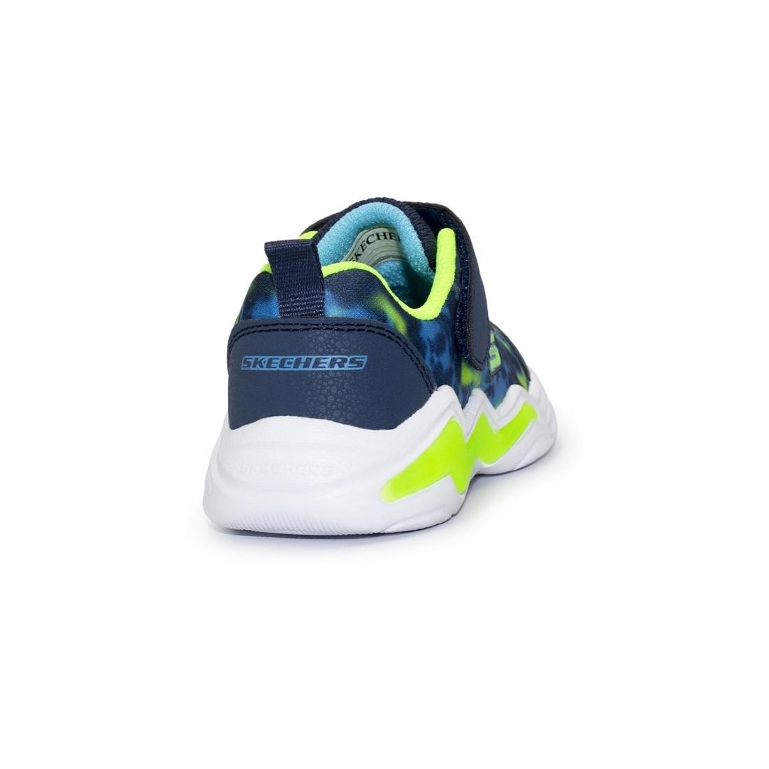 Tênis Skechers Infantil Erupters IV Rolden com Led Azul/Verde 4