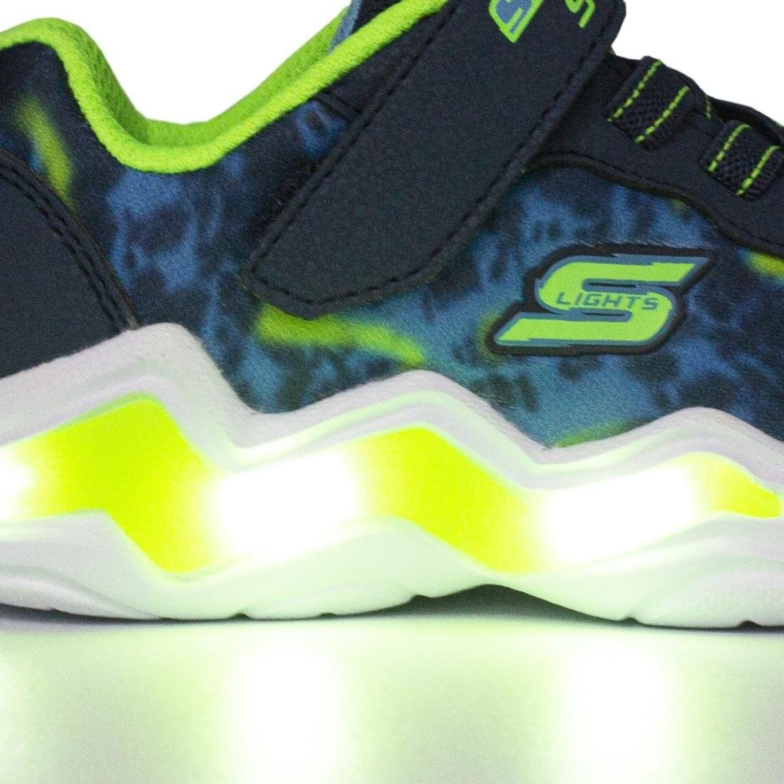 Tênis Skechers Infantil Erupters IV Rolden com Led Azul/Verde 6