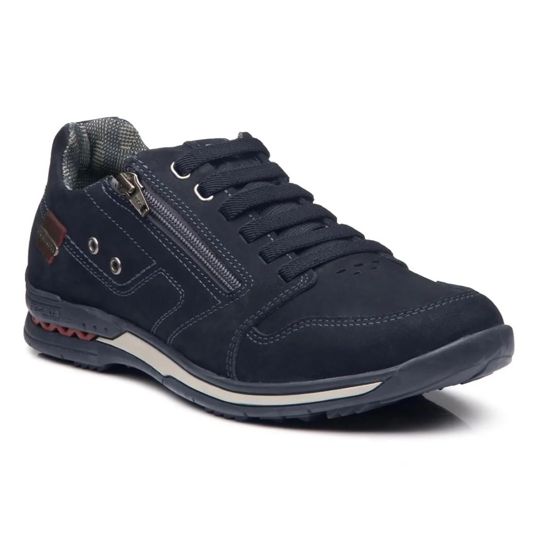 Sapatênis Pegada Masculino Couro Zíper 114858 Azul 2