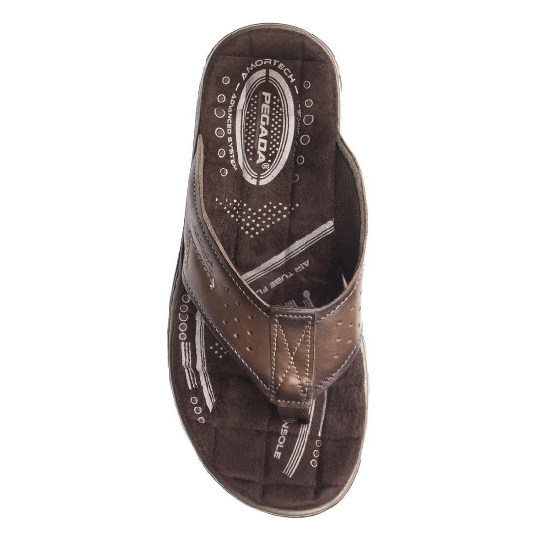 Chinelo Pegada Masculino Couro 131663 Marrom 3