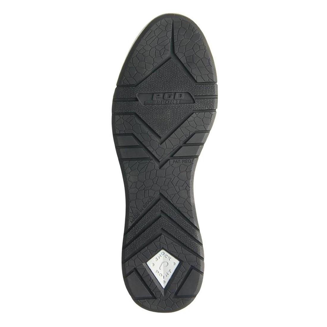 Sapatênis Pegada Masculino Microfibra E Elástico 170418 Preto/Branco 5