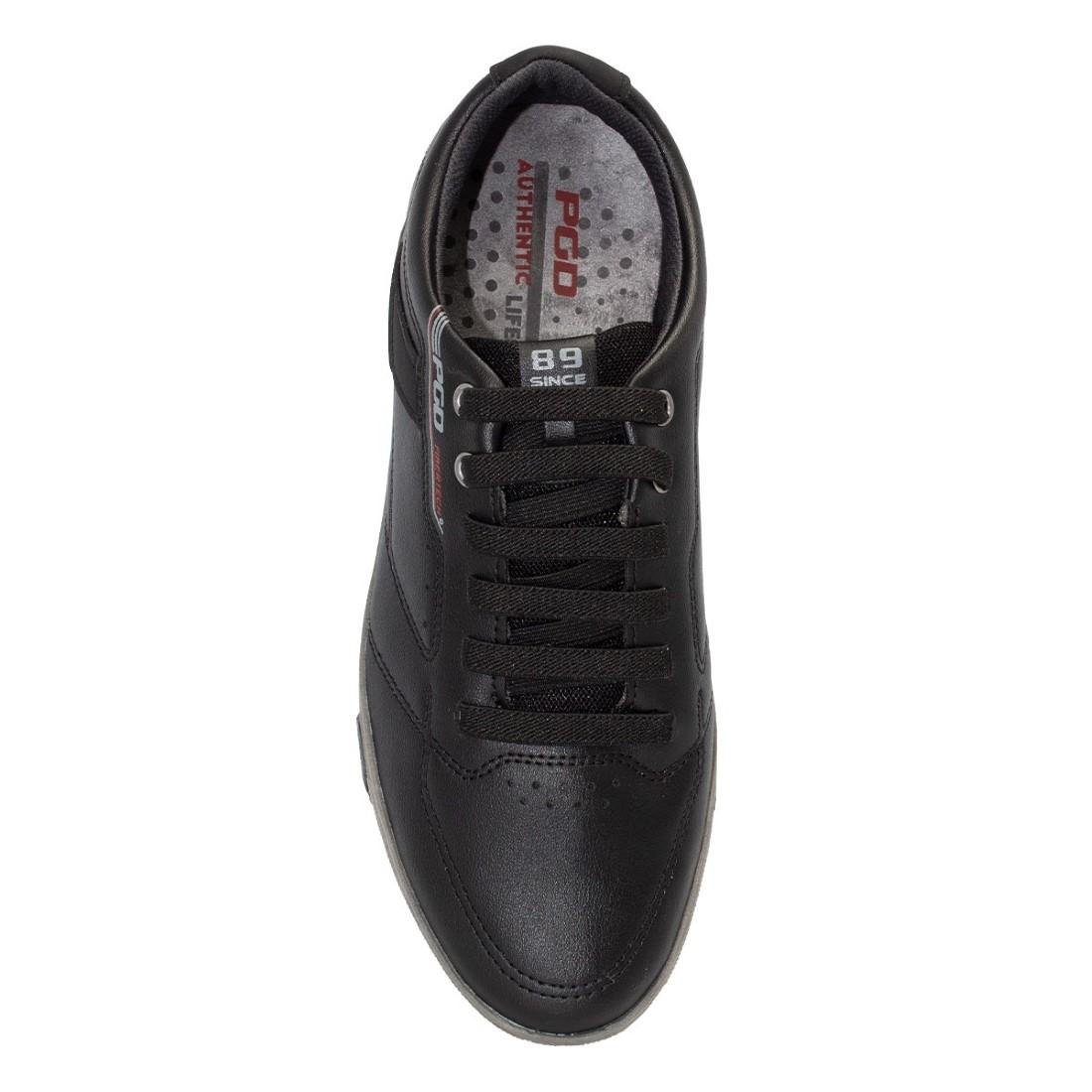 Sapatênis Pegada Masculino Microfibra E Elástico 170420 Preto/Cinza 3