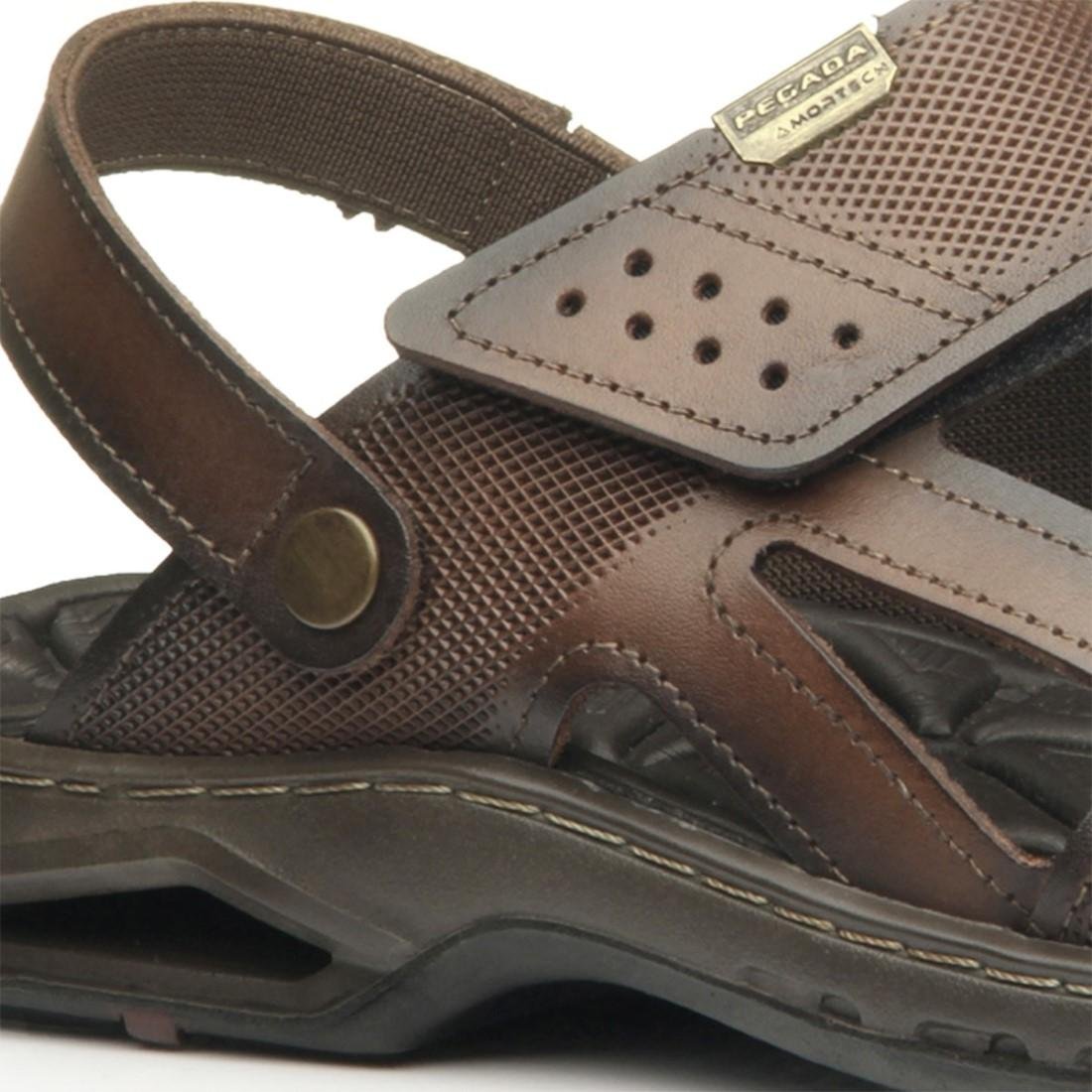 Sandália Pegada Masculina Couro 133206 Marrom 5