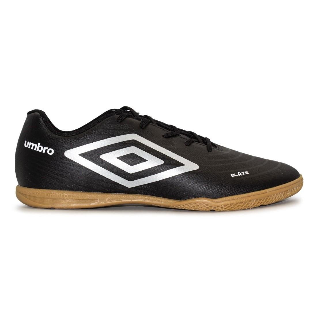 Chuteira Futsal Umbro Glaze Preto/Prata 1