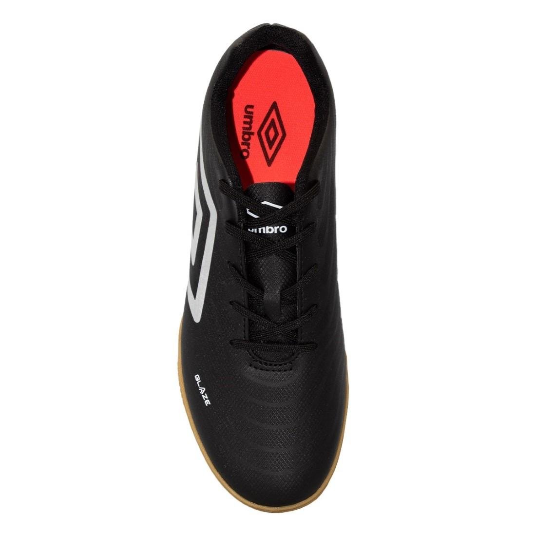 Chuteira Futsal Umbro Glaze Preto/Prata 3