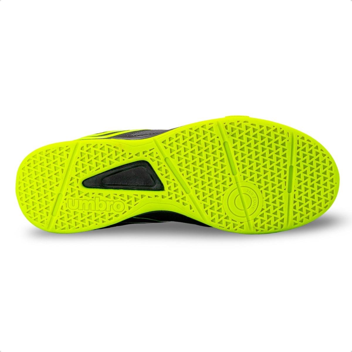 Chuteira Futsal Umbro Pro 5 Bump Club Preto/Verde 5